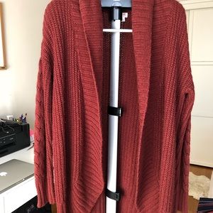 Burgundy cardigan